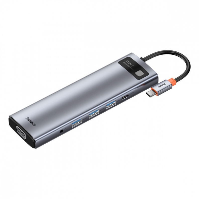 USB-Хаб Baseus Metal Gleam Series 5-in-1 30Hz Version (3xUSB3.0 + 4KHD + Type-C), фото 10