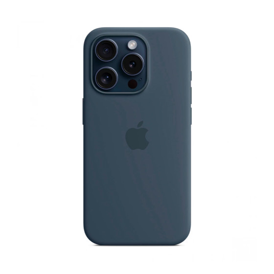 iPhone 15 Pro Silicone Case with MagSafe - Storm Blue (MT1D3)