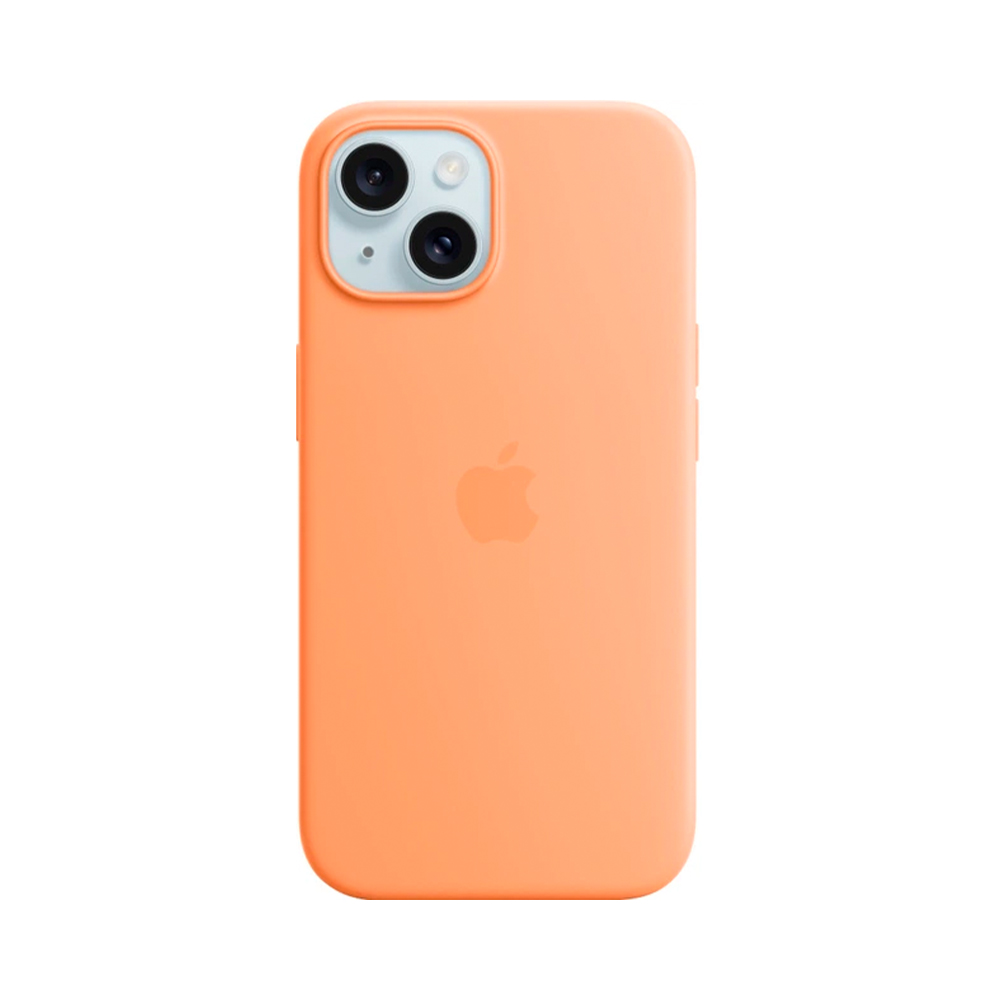iPhone 15 Silicone Case with MagSafe - Orange Sorbet (MT0W3)