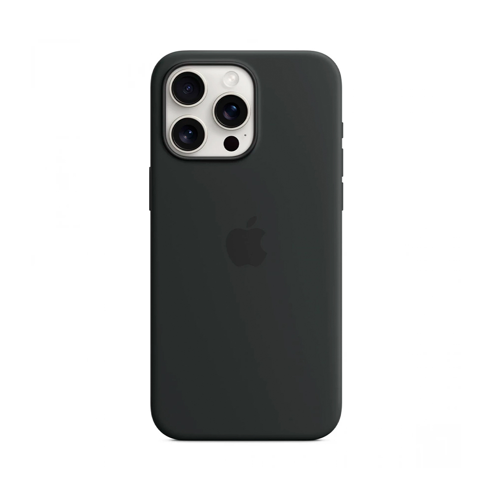 iPhone 15 Pro Max Silicone Case with MagSafe - Black (MT1M3)