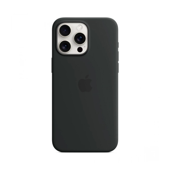iPhone 15 Pro Max Silicone Case with MagSafe - Black (MT1M3)