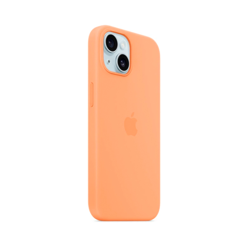 iPhone 15 Silicone Case with MagSafe - Orange Sorbet (MT0W3)