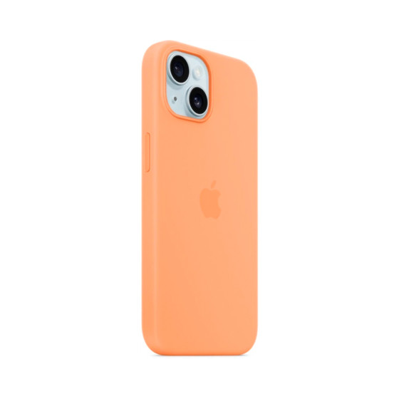 iPhone 15 Silicone Case with MagSafe - Orange Sorbet (MT0W3)