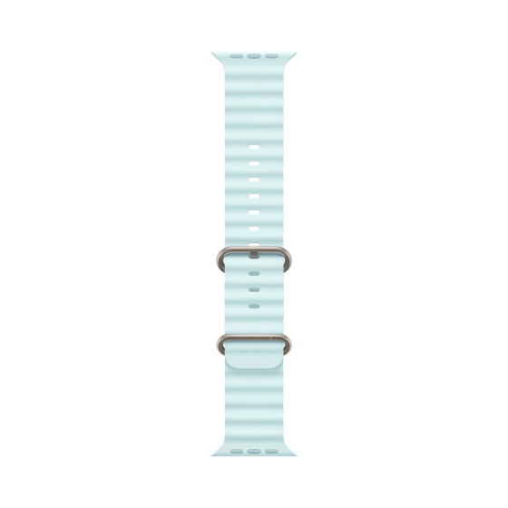 Apple Ocean Band Ice Blue - Natural Titanium Finish 44/45/46/49mm (MXTF3)