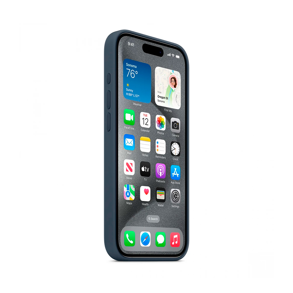 iPhone 15 Pro Silicone Case with MagSafe - Storm Blue (MT1D3)