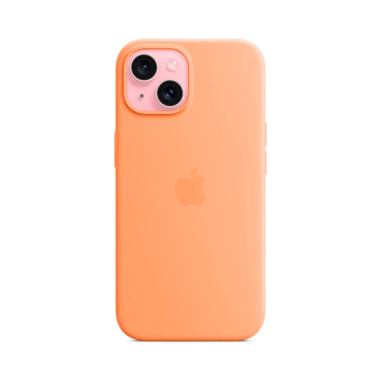iPhone 15 Silicone Case with MagSafe - Orange Sorbet (MT0W3)