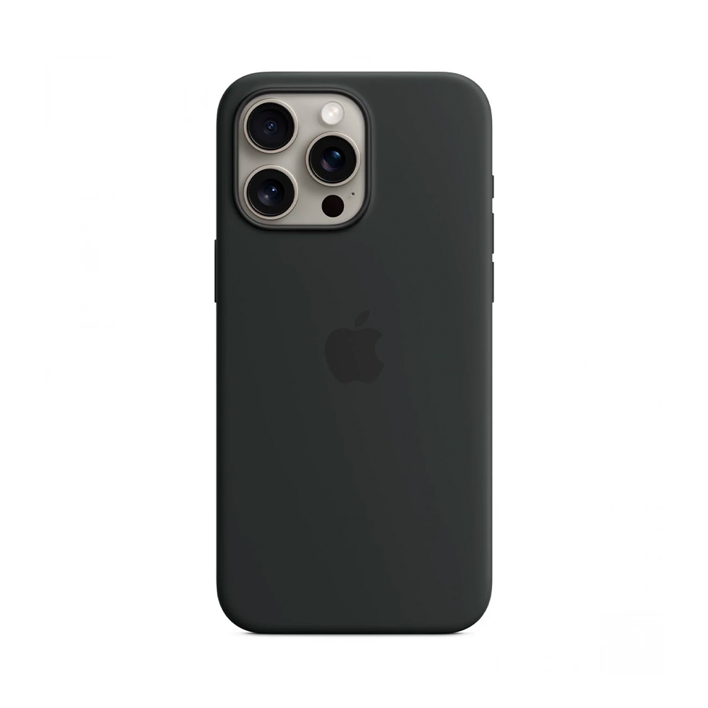 iPhone 15 Pro Max Silicone Case with MagSafe - Black (MT1M3)