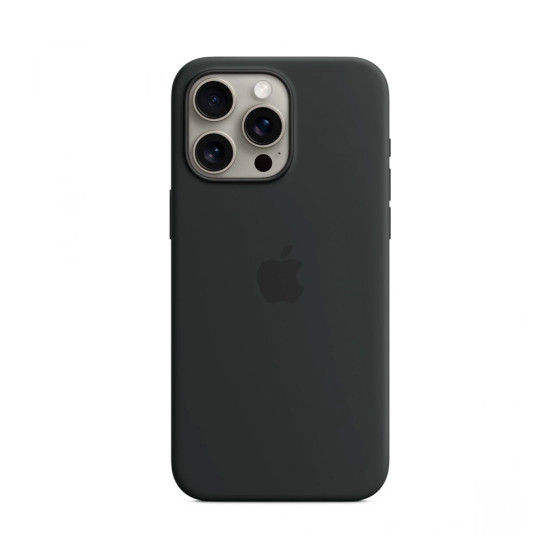 iPhone 15 Pro Max Silicone Case with MagSafe - Black (MT1M3)
