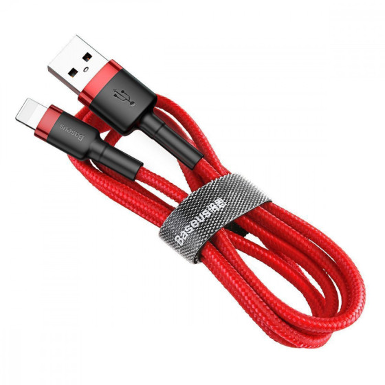Кабель Baseus Cafule Lightning Cable 2A (3m) red/black