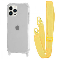 Чехол WAVE Clear Case with Strap iPhone 13 Pro yellow