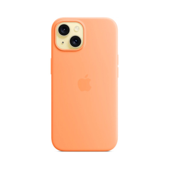 iPhone 15 Silicone Case with MagSafe - Orange Sorbet (MT0W3)