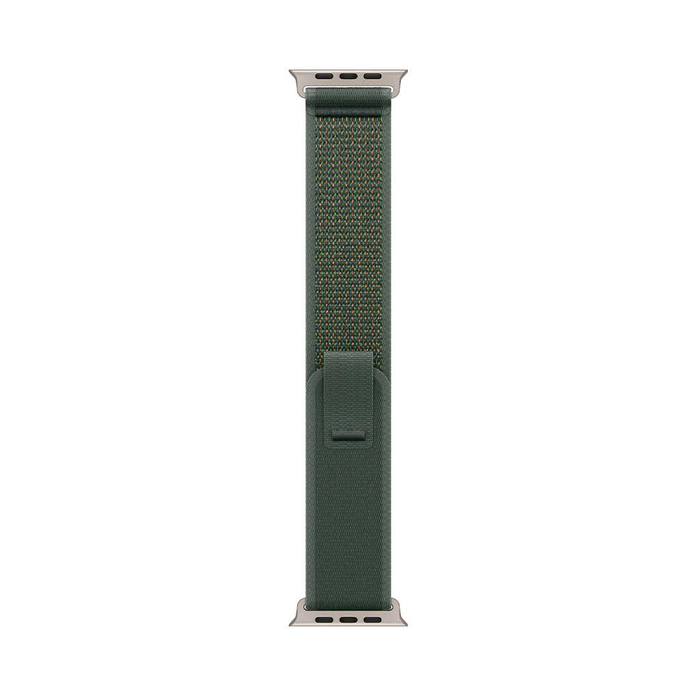 Apple Trail Loop Band S/M для Watch 49mm - Natural Titanium Finish - Green (MXTN3)
