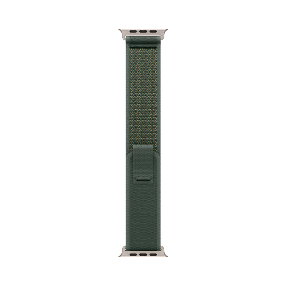 Apple Trail Loop Band S/M для Watch 49mm - Natural Titanium Finish - Green (MXTN3)