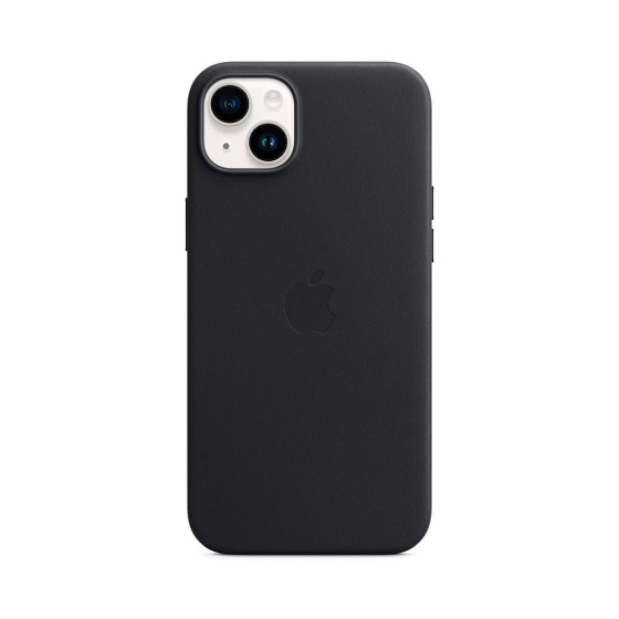 iPhone 14 Plus Leather Case with MagSafe - Midnight (MPP93)