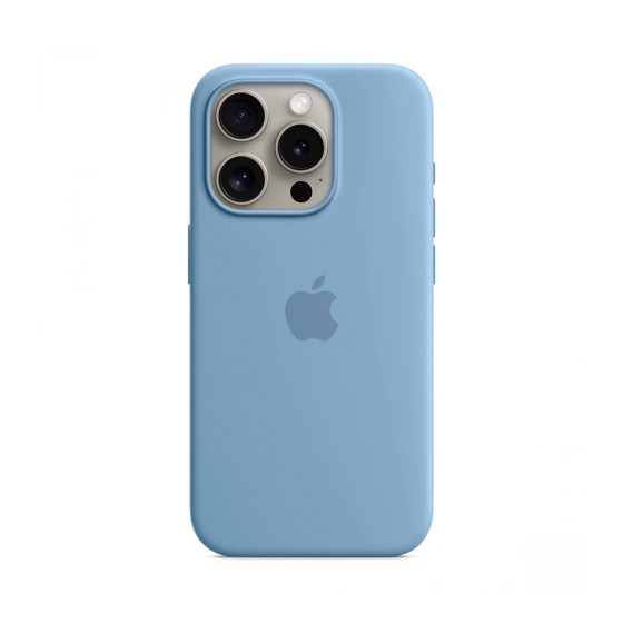 iPhone 15 Pro Silicone Case with MagSafe - Winter Blue (MT1L3)