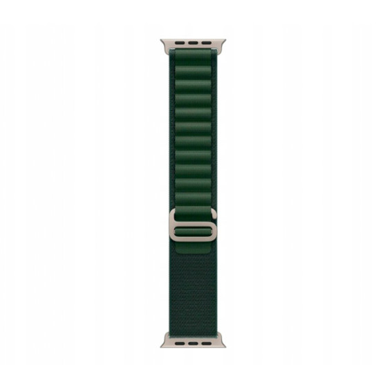 Apple Alpine Loop Band Medium для Watch 49mm - Natural Titanium Finish - Dark Green (MXMV3)