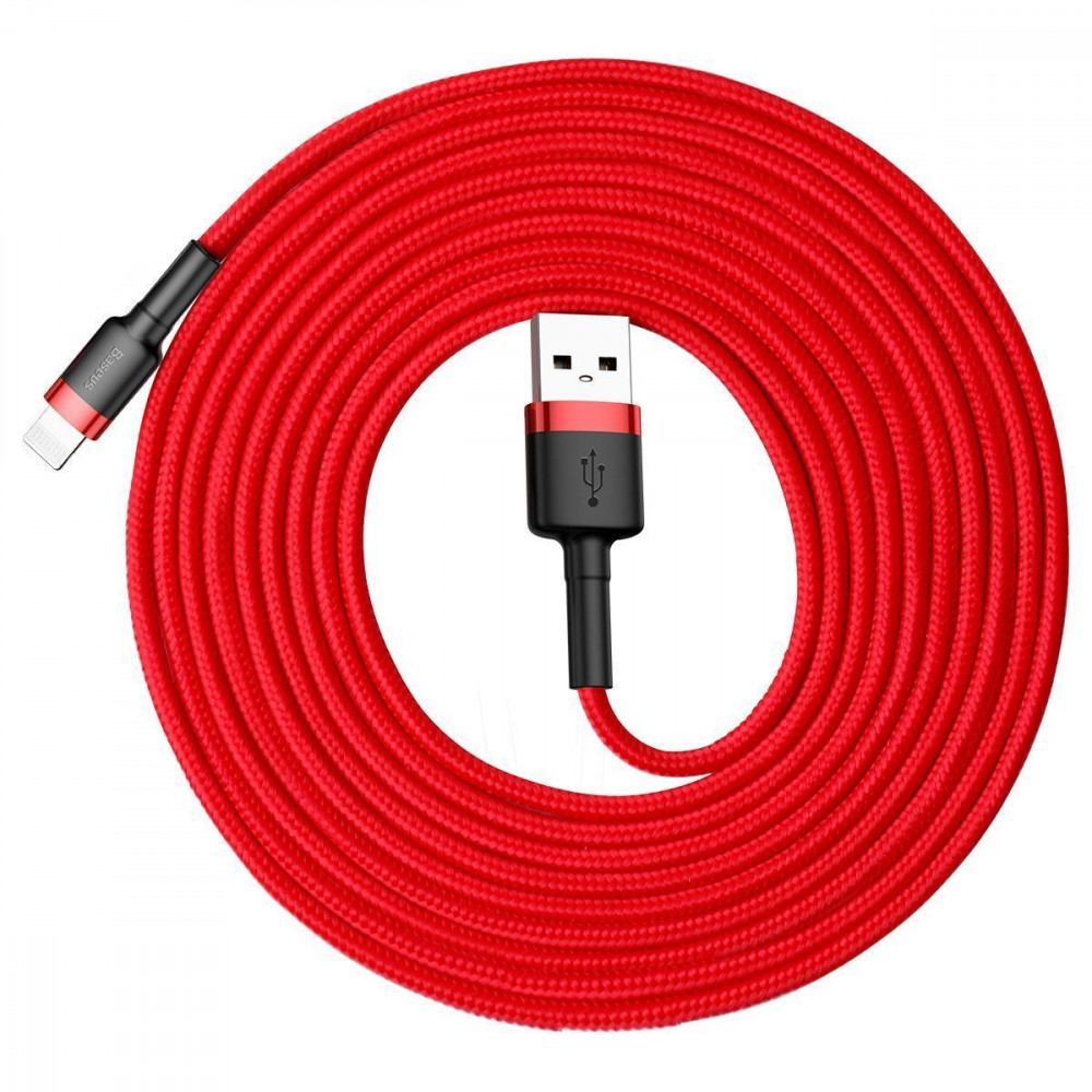 Кабель Baseus Cafule Lightning Cable 2A (3m) red
