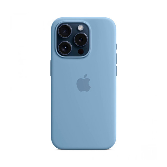 iPhone 15 Pro Silicone Case with MagSafe - Winter Blue (MT1L3)