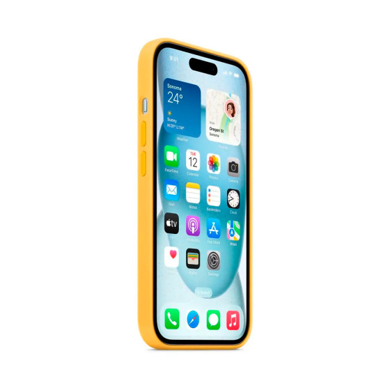 iPhone 15 Silicone Case with MagSafe - Sunshine (MWNA3)