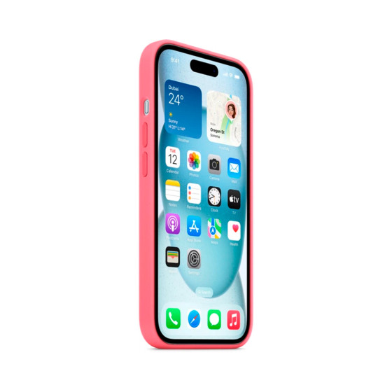 iPhone 15 Silicone Case with MagSafe - Pink (MWN93)