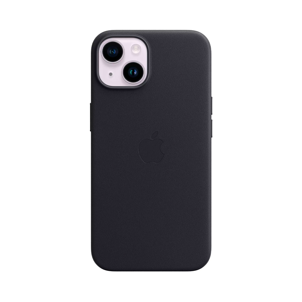 iPhone 14 Leather Case with MagSafe - Midnight (MPP43)