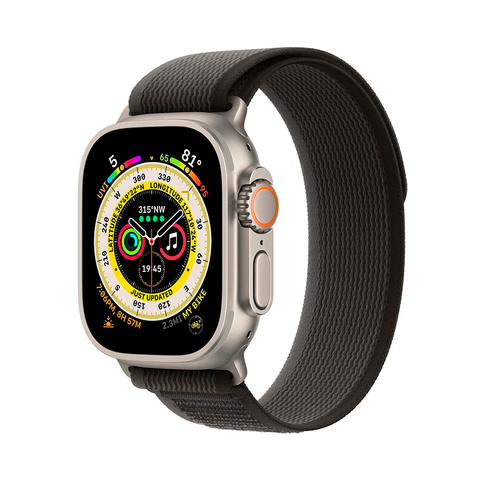 Apple Trail Loop Band S/M для Watch 49mm - Black/Gray (MQEP3)