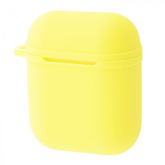 Чехол Silicone Shock-proof case для Airpods 1/2 yellow