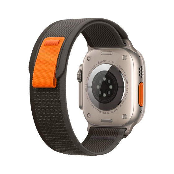 Apple Trail Loop Band S/M для Watch 49mm - Black/Gray (MQEP3)