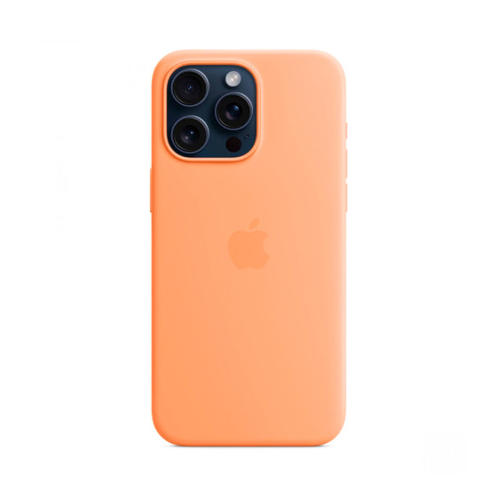 iPhone 15 Pro Max Silicone Case with MagSafe - Orange Sorbet (MT1W3)