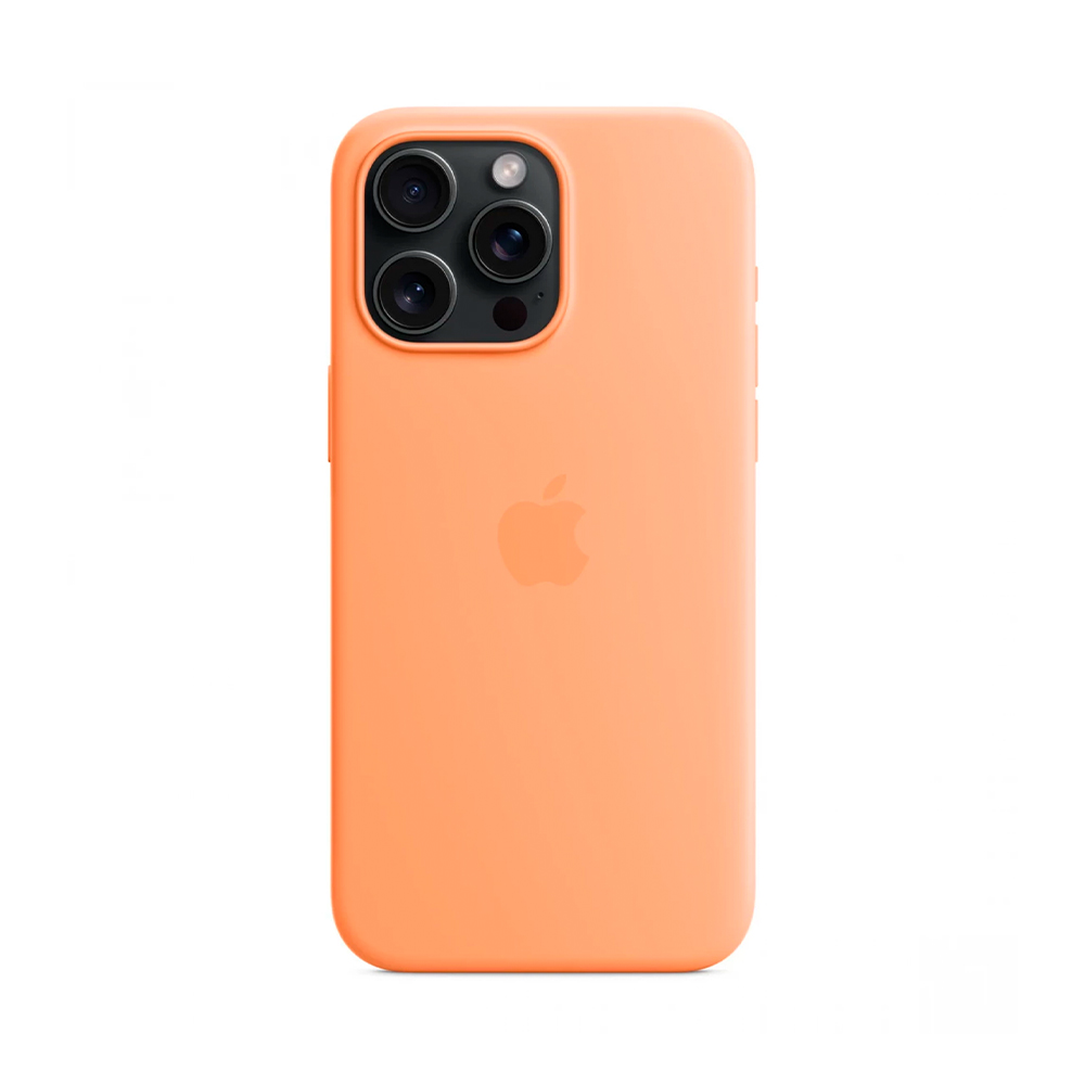 iPhone 15 Pro Max Silicone Case with MagSafe - Orange Sorbet (MT1W3)
