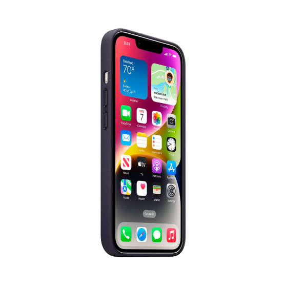iPhone 14 Leather Case with MagSafe - Ink (MPP63)