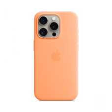 iPhone 15 Pro Silicone Case with MagSafe - Orange Sorbet (MT1H3)