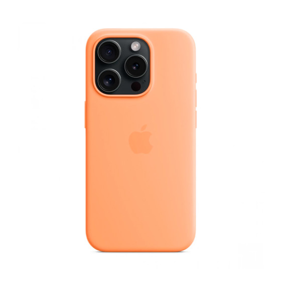 iPhone 15 Pro Silicone Case with MagSafe - Orange Sorbet (MT1H3)