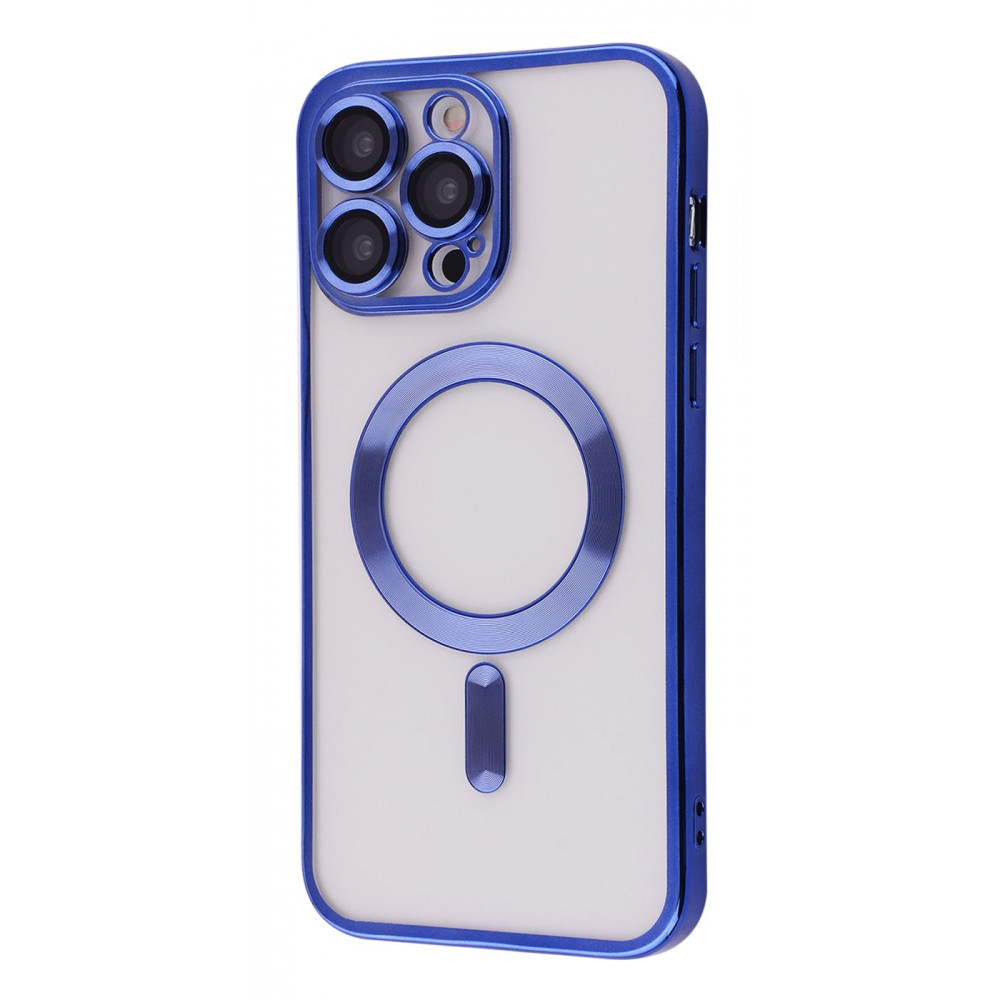 Чехол Metal Matte Case with Magnetic Ring iPhone 13 Pro midnight blue