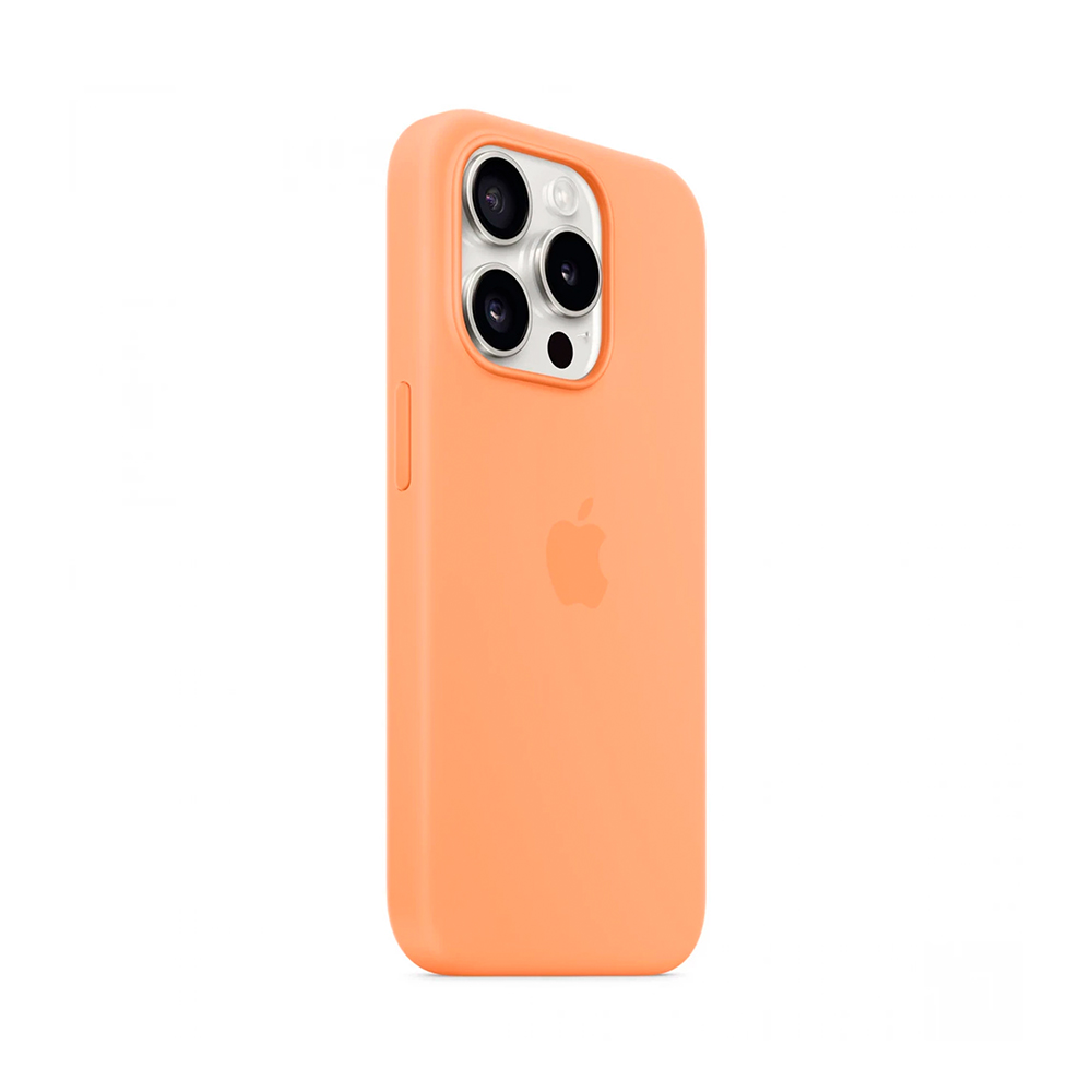iPhone 15 Pro Silicone Case with MagSafe - Orange Sorbet (MT1H3)