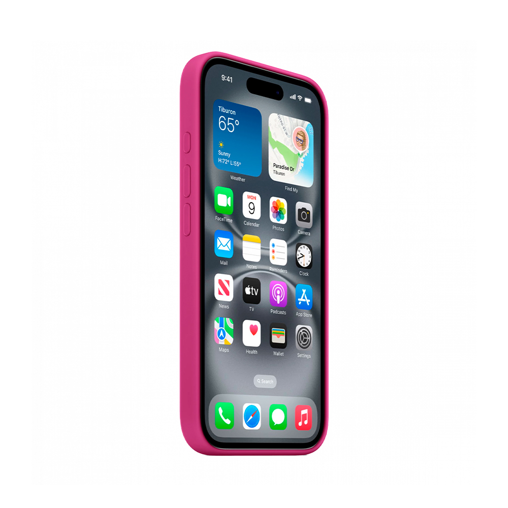 iPhone 16 Silicone Case with MagSafe - Fuchsia (MYY53)