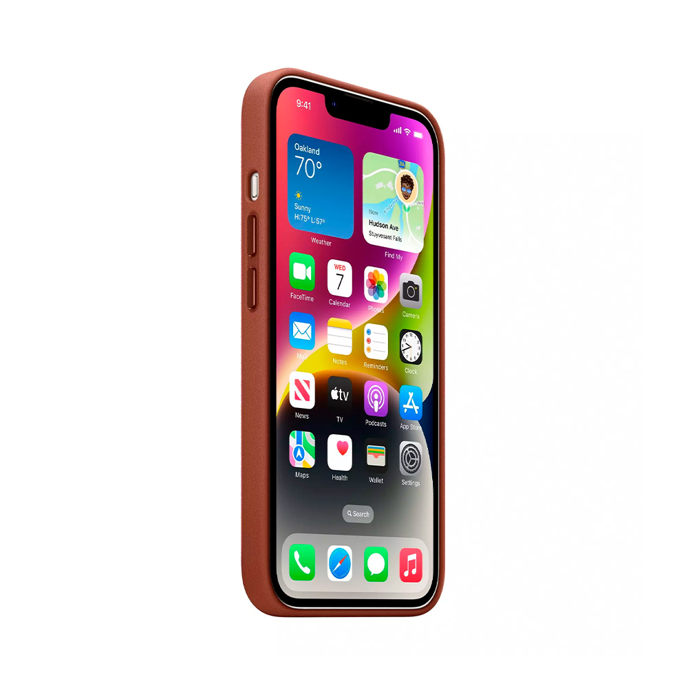 iPhone 14 Leather Case with MagSafe - Umber (MPP73)