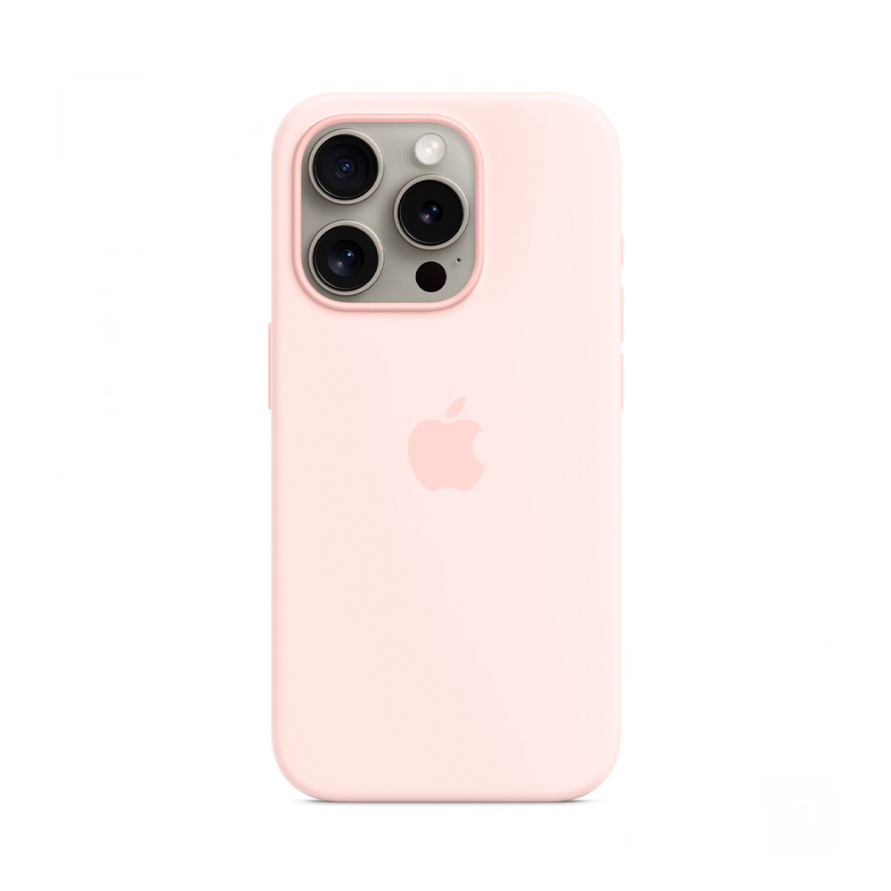 iPhone 15 Pro Silicone Case with MagSafe - Light Pink (MT1F3)