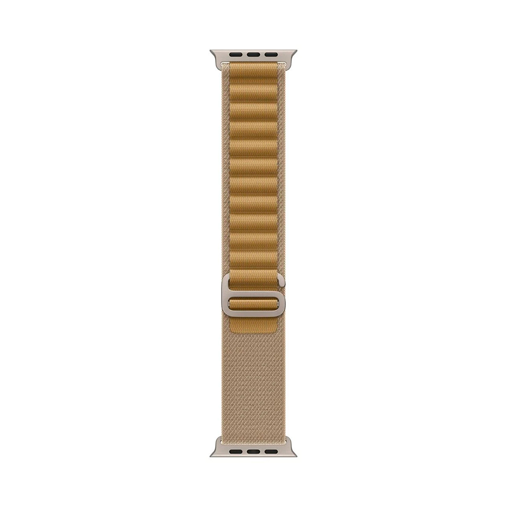 Apple Alpine Loop Band Medium для Watch 49mm - Natural Titanium Finish - Tan (MXN23)