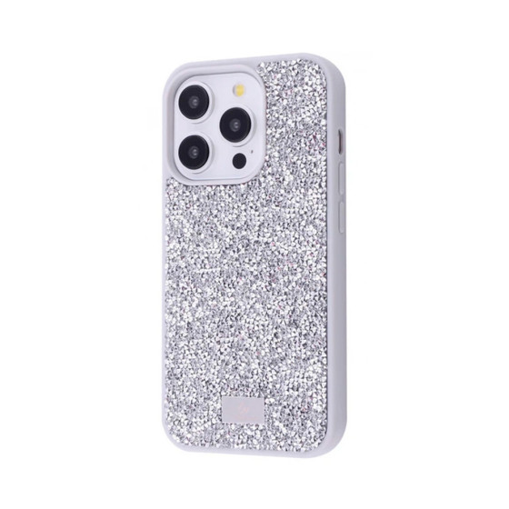 Чохол Bling World Rock Diamond (TPU) iPhone 16 Pro Max white titanium