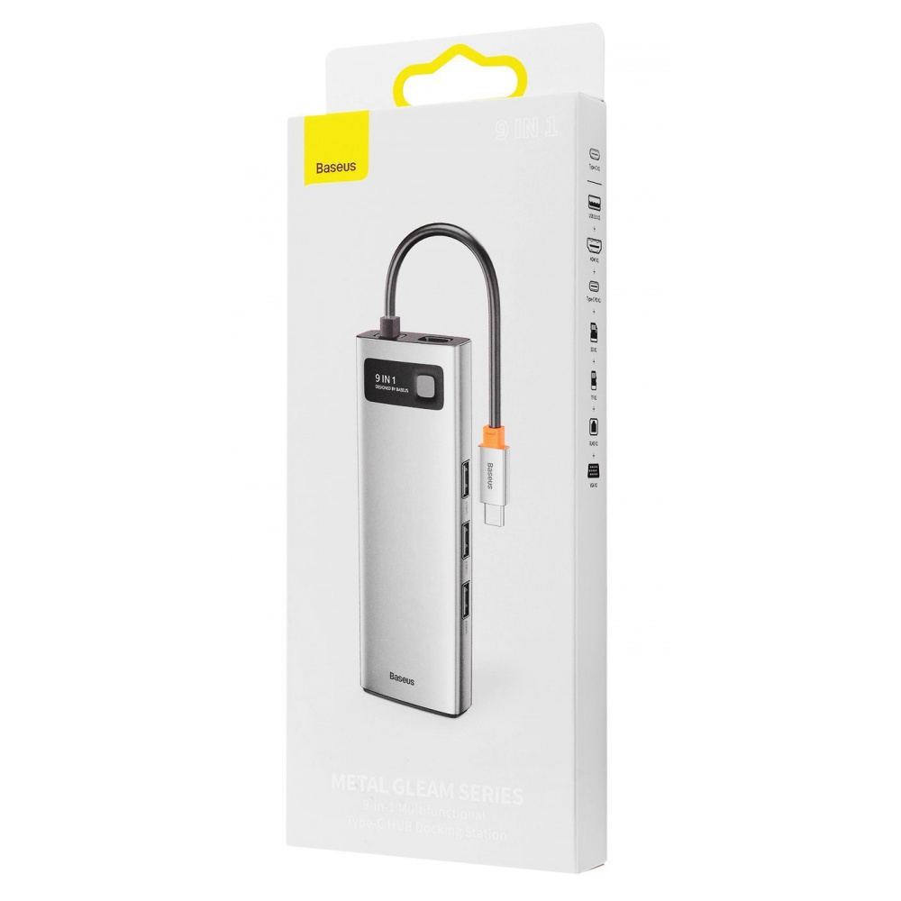USB-хаб Baseus Metal Gleam Series 9-in-1 Type-C gray