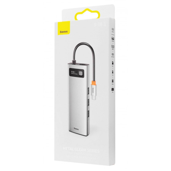 USB-хаб Baseus Metal Gleam Series 9-in-1 Type-C gray