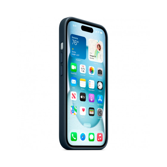 iPhone 15 FineWoven Case with MagSafe - Pacific Blue (MT3G3)
