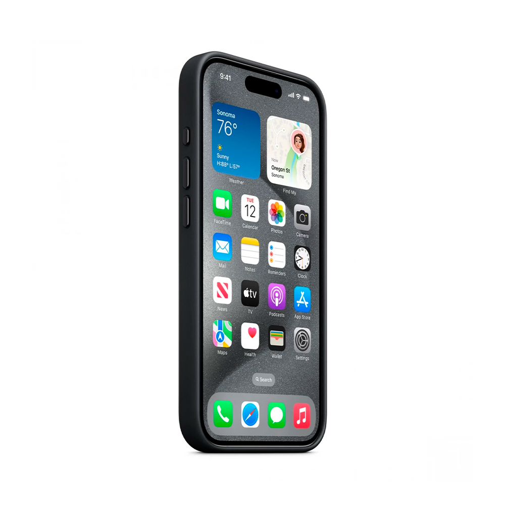 iPhone 15 Pro FineWoven Case with MagSafe - Black (MT4H3)