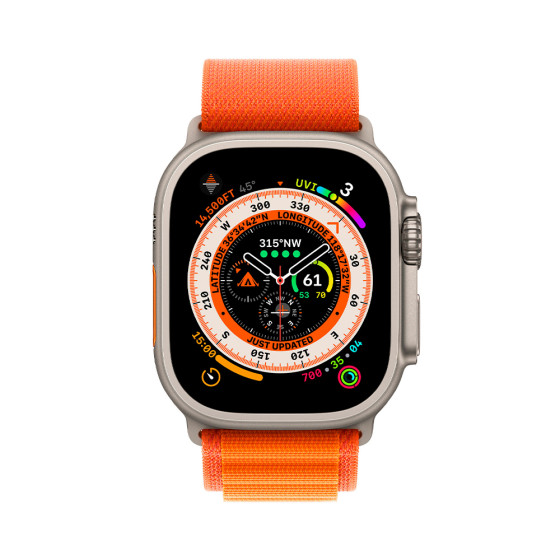 Apple Alpine Loop Band Medium для Watch 49mm - Orange (MQE03)