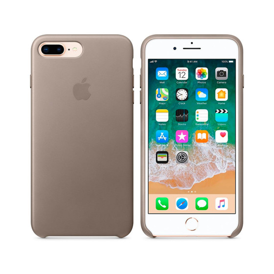 Apple iPhone 8 Plus / 7 Plus Leather Case - Taupe (MQHJ2)