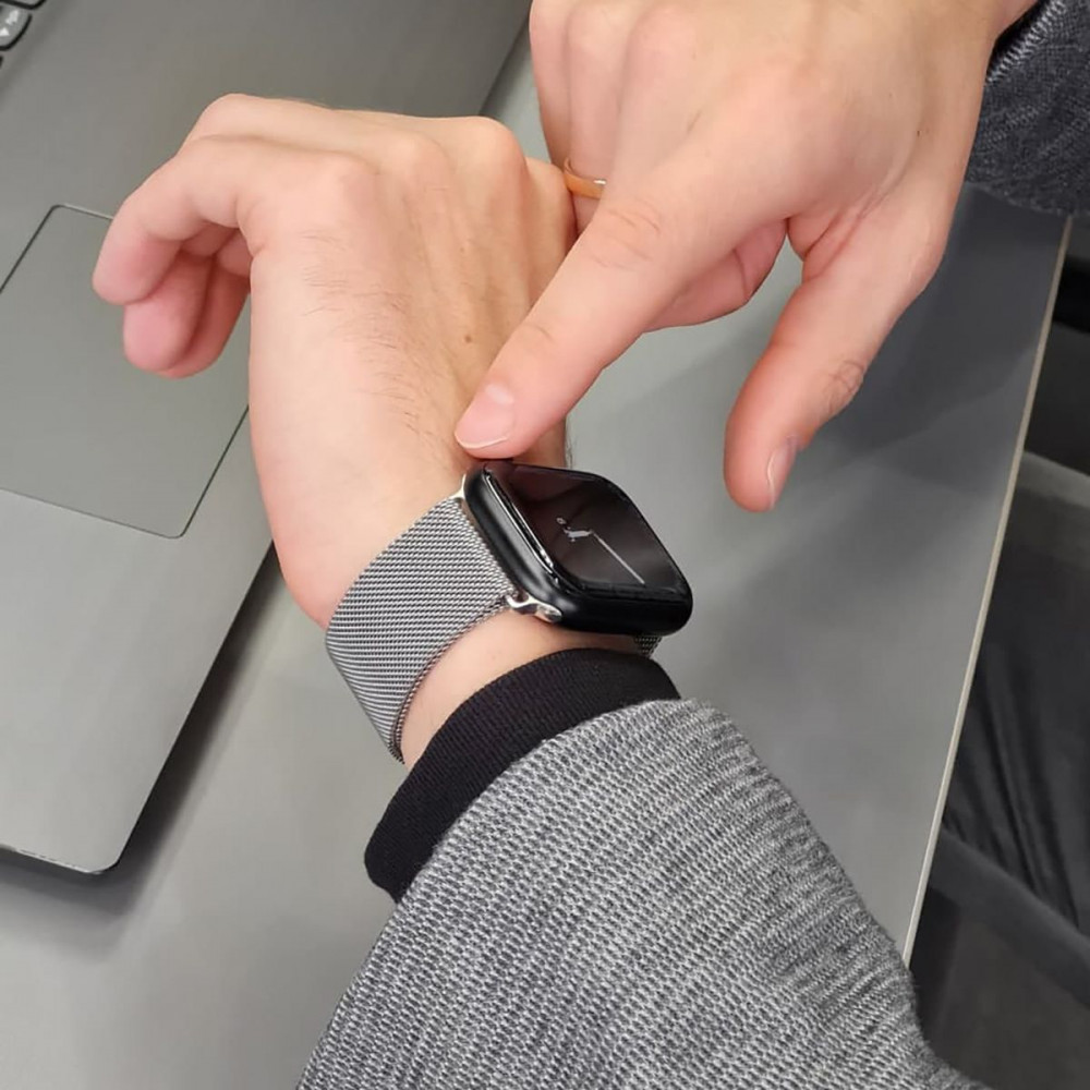 Ремешок Apple Watch Milanese Loop 38/40/41/42 mm 10 series silver