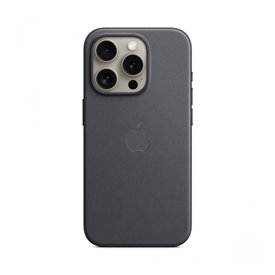 iPhone 15 Pro FineWoven Case with MagSafe - Black (MT4H3)