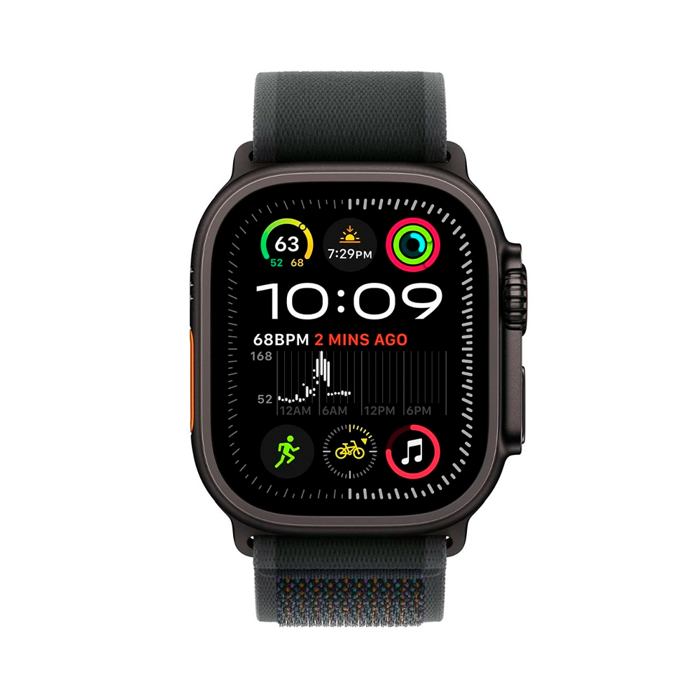 Apple Trail Loop Band M/L для Watch 49mm - Black Titanium Finish - Black (MYQ63)
