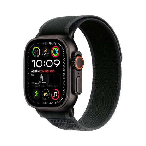 Apple Trail Loop Band M/L для Watch 49mm - Black Titanium Finish - Black (MYQ63)